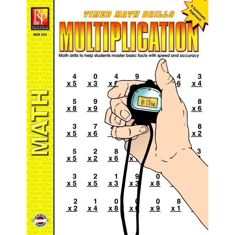 (2 EA) TIMED DRILLS MULTIPLICATION-Learning Materials-JadeMoghul Inc.