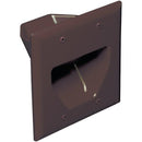 2-Gang Recessed Cable Plate (Brown)-Cables, Connectors & Accessories-JadeMoghul Inc.