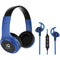 2-in-1 Bluetooth(R) Headphones/Earbuds with Microphone Combo (Blue)-Headphones & Headsets-JadeMoghul Inc.