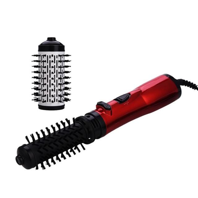2 In 1 Rotating Brush Hot Air Styler Comb Curling Iron Roll Styling Brush Hair Dryer Blow With Nozzles 2 Speed & 3 Heat Setting AExp