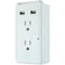 2-Outlet Eye-Indicator Wall Tap with 2 USB Ports-Power Strips-JadeMoghul Inc.