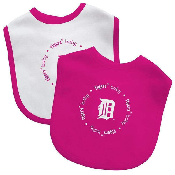 2 Pack Pink Baby Fanatic Bib Detroit Tigers-LICENSED NOVELTIES-JadeMoghul Inc.
