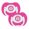 2 Pack Pink Pacifiers - Texas Rangers-LICENSED NOVELTIES-JadeMoghul Inc.