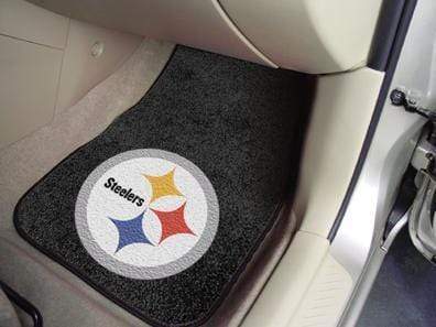 2-pc Carpet Car Mat Set Weather Car Mats NFL Pittsburgh Steelers 2-pc Carpeted Front Car Mats 17"x27" FANMATS