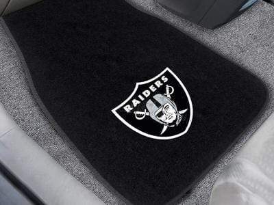 2-pc Embroidered Car Mat Set Car Floor Mats NFL Oakland Raiders 2-pc Embroidered Front Car Mats 18"x27" FANMATS