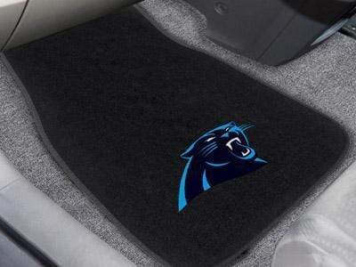 2-pc Embroidered Car Mat Set Rubber Car Mats NFL Carolina Panthers 2-pc Embroidered Front Car Mats 18"x27" FANMATS