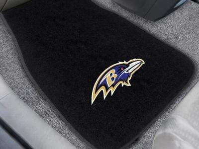 2-pc Embroidered Car Mat Set Weather Car Mats NFL Baltimore Ravens 2-pc Embroidered Front Car Mats 18"x27" FANMATS