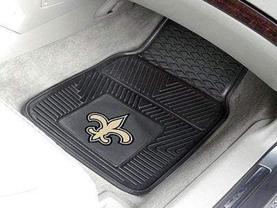 2-pc Vinyl Car Mat Set Car Floor Mats NFL New Orleans Saints 2-pc Vinyl Front Car Mats 17"x27" FANMATS