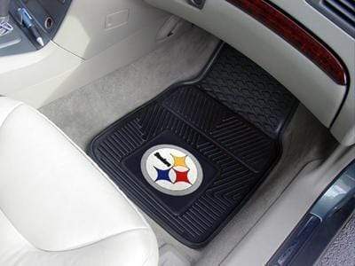 2-pc Vinyl Car Mat Set Custom Car Mats NFL Pittsburgh Steelers 2-pc Vinyl Front Car Mats 17"x27" FANMATS