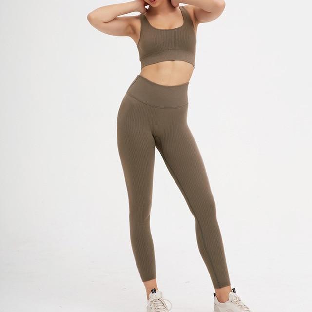 2 Piece Set Workout Clothes for Women Sports Bra and Leggings Set Sports Wear for Women Gym Clothing Athletic Yoga Set JadeMoghul Inc. 