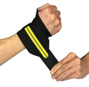 2 pieces Adjustable Wristband Elastic Wrist Wraps Bandages for Weightlifting Powerlifting Breathable Wrist Support 3colors-2 piece yellow-JadeMoghul Inc.