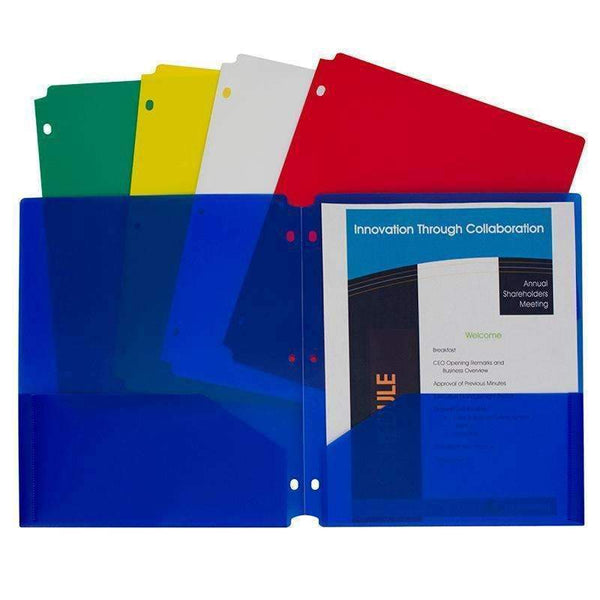 2 POCKET POLY PORTFOLIOS 10 PK-Supplies-JadeMoghul Inc.