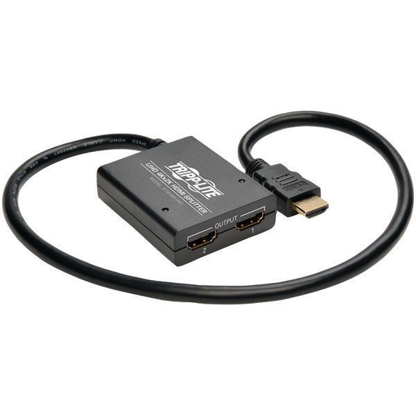 2-Port 4K HDMI(R) Splitter for Ultra HD Video with Audio-Cables, Connectors & Accessories-JadeMoghul Inc.