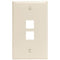 2-Port QuickPort(R) Wall Plate (Light Almond)-Cables, Connectors & Accessories-JadeMoghul Inc.