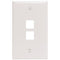 2-Port QuickPort(R) Wall Plate (White)-Cables, Connectors & Accessories-JadeMoghul Inc.