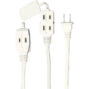 2-Prong 3-Outlet Indoor Extension Cord, 6ft-Appliance Cords & Receptacles-JadeMoghul Inc.