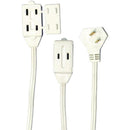 2-Prong 3-Outlet Wall Hugger Indoor Extension Cord, 6ft-Appliance Cords & Receptacles-JadeMoghul Inc.