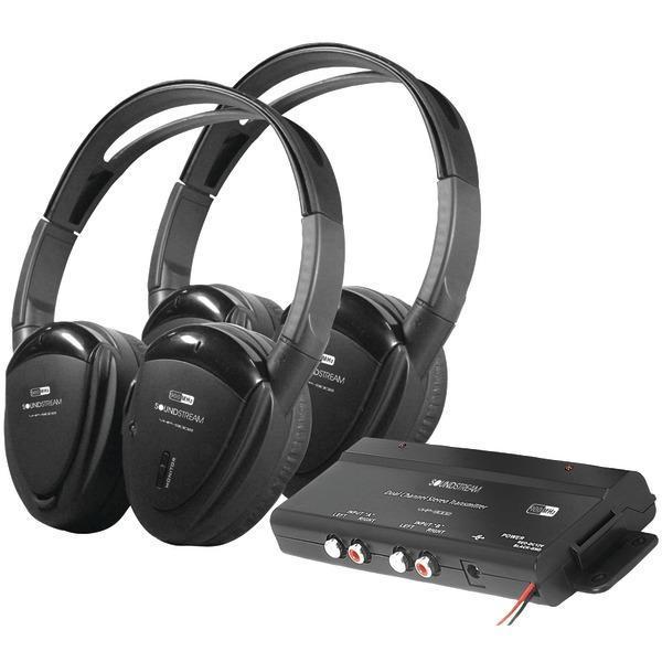 2 Sets of 2-Channel RF 900MHz Wireless Headphones with Transmitter-Receivers & Accessories-JadeMoghul Inc.