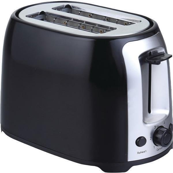 2-Slice Cool-Touch Toaster with Extra-Wide Slots (Black & Stainless Steel)-Small Appliances & Accessories-JadeMoghul Inc.