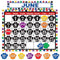 (2 St) Colorful Paw Prints Calendar-Learning Materials-JadeMoghul Inc.