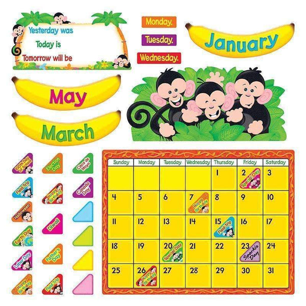 (2 ST) MONKEY MISCHIEF CALENDAR BB-Learning Materials-JadeMoghul Inc.