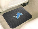 2 Utility Mats Rubber Car Floor Mats NFL Detroit Lions 2-pc Utility Car Mat 14"x17" FANMATS