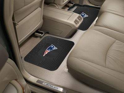 2 Utility Mats Rubber Car Floor Mats NFL New England Patriots 2-pc Utility Car Mat 14"x17" FANMATS