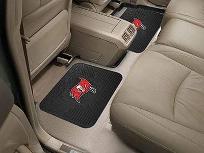 2 Utility Mats Rubber Car Floor Mats NFL Tampa Bay Buccaneers 2-pc Utility Car Mat 14"x17" FANMATS