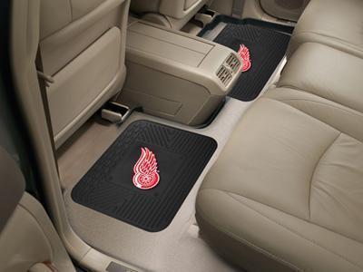 2 Utility Mats Rubber Floor Mats NHL Detroit Red Wings 2-pc Utility Car Mat 14"x17" FANMATS