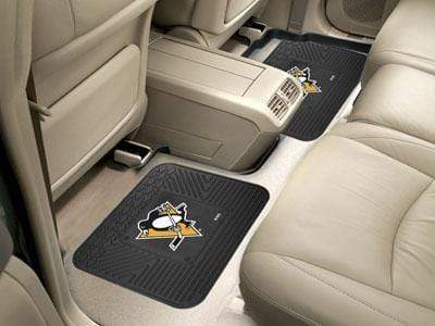 2 Utility Mats Rubber Floor Mats NHL Pittsburgh Penguins 2-pc Utility Car Mat 14"x17" FANMATS