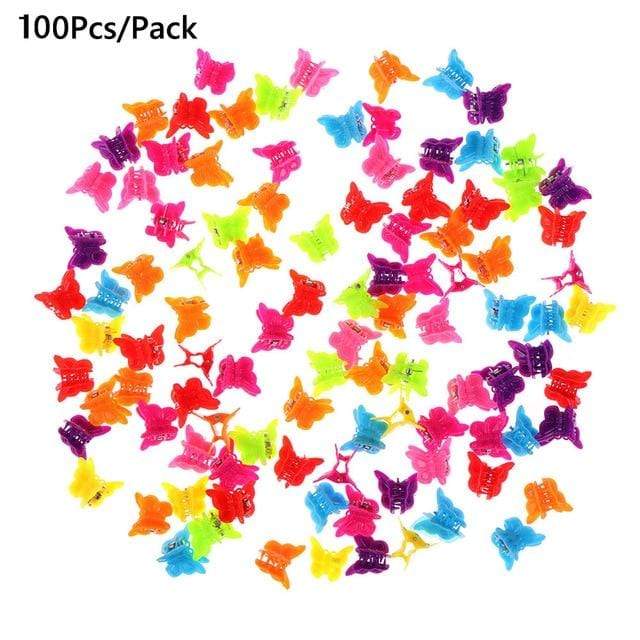 20/50/100PC Mixed Color Butterfly Hair Clips Grip Claw Barrettes Mini Clamps Jaw Hairpin Headdress Hair Styling Accessories Tool AExp