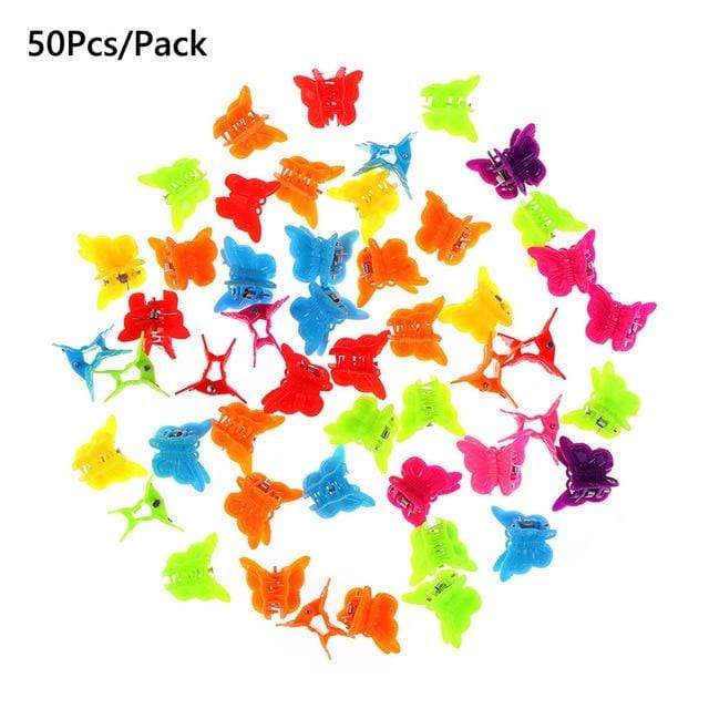 20/50/100PC Mixed Color Butterfly Hair Clips Grip Claw Barrettes Mini Clamps Jaw Hairpin Headdress Hair Styling Accessories Tool AExp