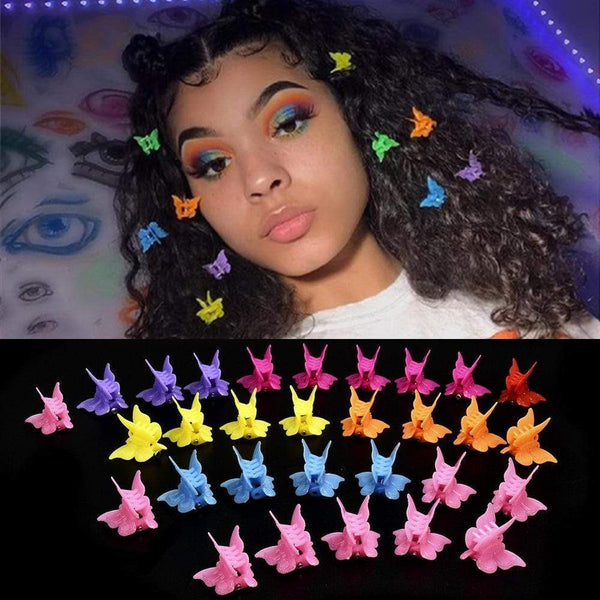 20/50/100PC Mixed Color Butterfly Hair Clips Grip Claw Barrettes Mini Clamps Jaw Hairpin Headdress Hair Styling Accessories Tool AExp