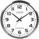 20" Brushed Aluminum Atomic Wall Clock-Household Equipment & Accessories-JadeMoghul Inc.