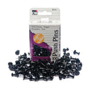 (20 BX) PINS PUSH BLACK 100 PER BOX-Supplies-JadeMoghul Inc.