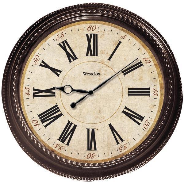 20" Marbled Case Finish Clock-Household Equipment & Accessories-JadeMoghul Inc.