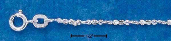 20" Sterling Silver 050 Twisted Serpentine (1.5mm)-Silver Chains-20-JadeMoghul Inc.