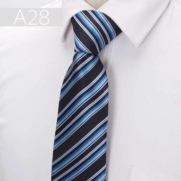 20 style Formal ties business vestidos wedding Classic Men's tie stripe grid 8cm corbatas dress Fashion Accessories men necktie-A28-JadeMoghul Inc.