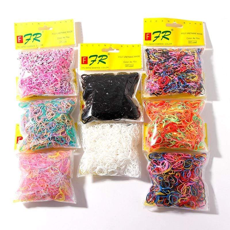 200/1000PCS Cute Girls Colourful Ring Disposable Elastic Hair Bands Ponytail Holder Rubber Band Scrunchies Kids Hair Accessories AExp