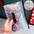 200/500pcs/Bag Girls Cute Colorful Basic Elastic Hair Bands Ponytail Holder Children Scrunchie Rubber Band Kids Hair Accessories AExp