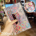 200/500pcs/Bag Girls Cute Colorful Basic Elastic Hair Bands Ponytail Holder Children Scrunchie Rubber Band Kids Hair Accessories AExp