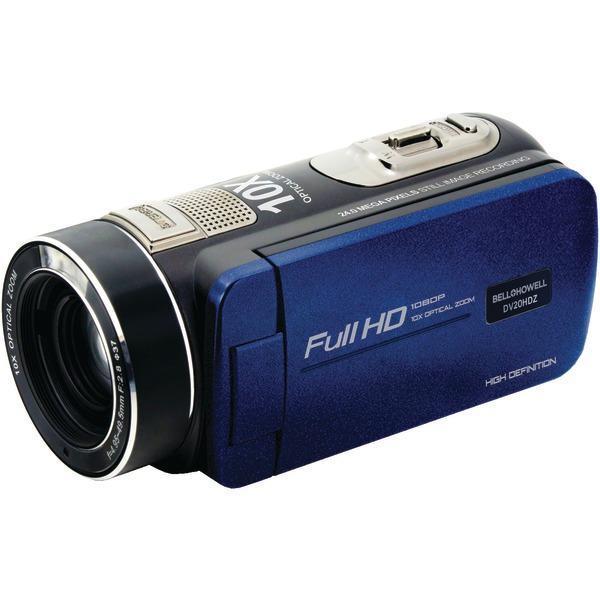 20.0-Megapixel 1080p Ultra-Zoom Camcorder (Blue)-Cameras & Camcorders-JadeMoghul Inc.