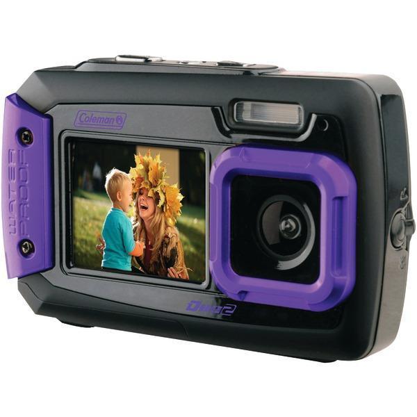 20.0-Megapixel Duo2 Dual-Screen Waterproof Digital Camera (Purple)-Cameras & Camcorders-JadeMoghul Inc.