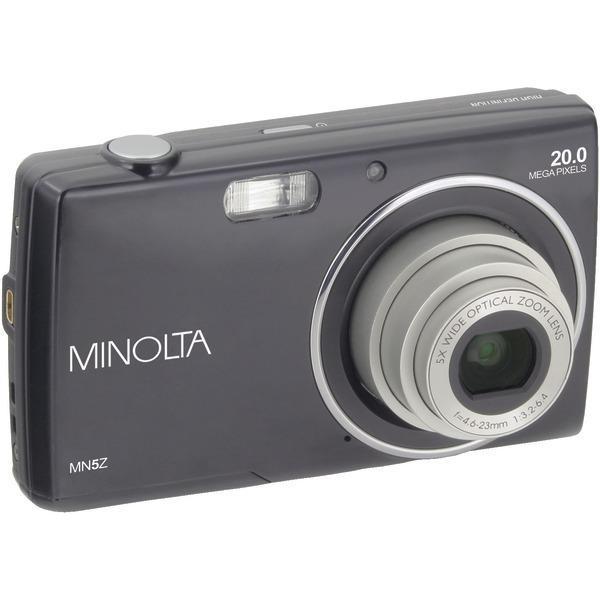 20.0-Megapixel MN5Z HD Digital Camera with 5x Zoom (Black)-Cameras & Camcorders-JadeMoghul Inc.