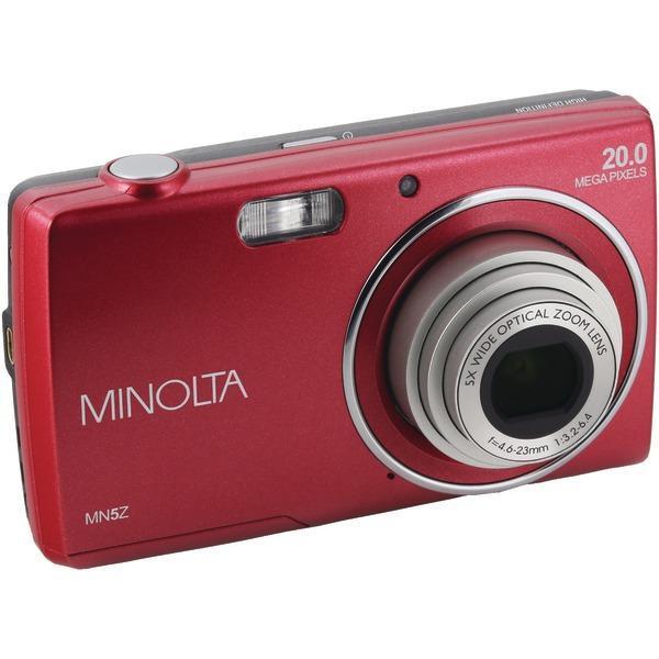 20.0-Megapixel MN5Z HD Digital Camera with 5x Zoom (Red)-Cameras & Camcorders-JadeMoghul Inc.
