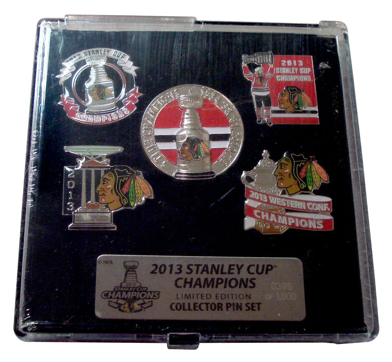 2013 NHL Stanley Cup Champions Chicago Blackhawks 5-Pin Collectors Set-Chicago Blackhawks-JadeMoghul Inc.