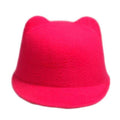 2015 Fashion Winter Wool Child Baseball Hat Girl Boy Snapback With Devil Horns Cute Cat ear hat animal Derby Bowler lovely Cap-Mei red-52 54CM-JadeMoghul Inc.