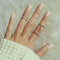 2015 New 6 units / lot Punk style bright gold Stacking midi finger knuckle rings charm ring jewelry sheet September Indoor-Gold-JadeMoghul Inc.