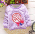 2015 New cheapest high quality beatiful newborn baby girl's cute candy colors sweater baby clothes for girl DS034-purple candy-9M-JadeMoghul Inc.