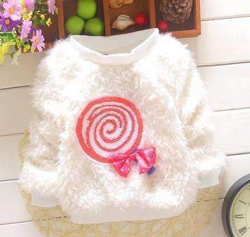 2015 New cheapest high quality beatiful newborn baby girl's cute candy colors sweater baby clothes for girl DS034-white candy-9M-JadeMoghul Inc.